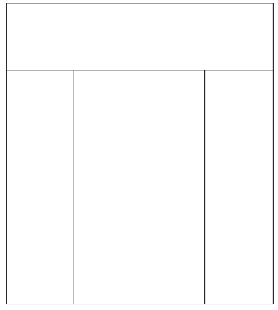 Picture of a grid with on horizontal column and three vertical columns